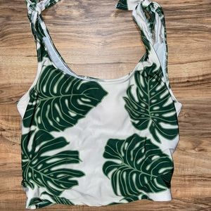 Kortni Jeane palm swimsuit top